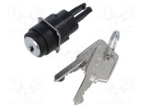 Comutator rotativ cu cheie EAO 16mm, 2 poziții stabile, 2 NC și 2 NO