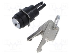 Comutator rotativ cu cheie EAO 16mm, 2 poziții stabile, 2 NC și 2 NO