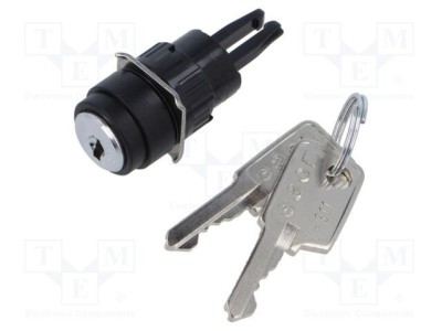 Comutator rotativ cu cheie EAO 16mm, 2 poziții stabile, 2 NC și 2 NO foto