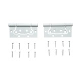 Set 2 balamale mobilier coplanare tip fluture 100x50mm, otel alb, suruburi incluse