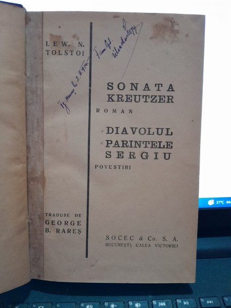 Sonata Kreutzer, Diavolul, Parintele Sergiu - Lew N. Tolstoi