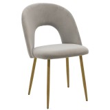 Cumpara ieftin Scaun Jonah catifea gri - picioare culoare lemn natural 55x57x87cm