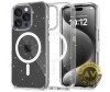 Husa MagSafe pentru Apple iPhone 16 Pro Max Tech-Protect Flexair Hybrid Glitter Transparenta
