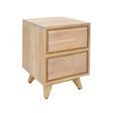 Cumpara ieftin Noptiera Emira, Pako World, Lemn de salcam, Natural, 40x40x54 cm