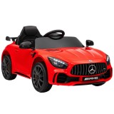 AIYAPLAY Mașină electrică pentru copii Mercedes-AMG GTR, 2 motoare, telecomandă, 3-5 km/h, roșu, 3-6 ani | Aosom Romania