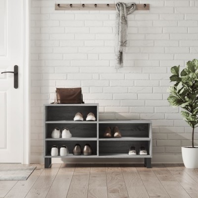 vidaXL Pantofar, gri sonoma, 102x36x60 cm, lemn prelucrat foto