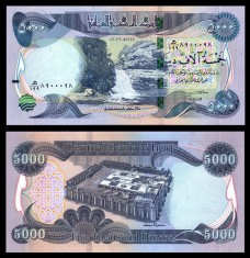 IRAK █ bancnota █ 5000 Dinars █ 2023 █ P-100c █ UNC █ necirculata