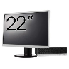 Pachet Calculator Second Hand HP ProDesk 800 G3 SFF, Intel Core i5-7500 3.40 - 3.80GHz, 16GB DDR4, 500GB SSD + 1TB HDD, DVD-ROM + Monitor 22&amp;quot; New