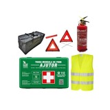 Kit siguranta auto complet omologat RAR cu trusa, stingator si 2 triunghiuri