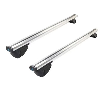Bare Portbagaj Universale Transversale Aluminiu cu cheie-set 2 bucati, argintiu foto