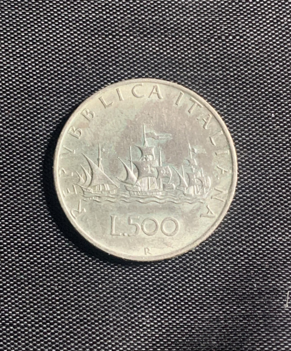 Moneda argint Italian 500 lire 1959