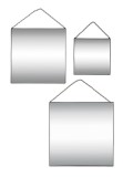 Cumpara ieftin Set 3 oglinzi perete rama fier negru 20 x 20 cm, 30 x 30 cm, 35 x 35 cm