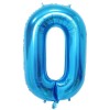 Balon din Folie Metalizata, Cyrax, Figurina Cifra, Tema Aniversare 100 cm, Ambalaj Individual, Pai inclus, Umflare cu Aer sau Heliu, Albastru, Cifra 0