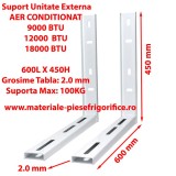Set Console Metalice Fixe, Suporti Aer Conditionat, 600L x 450H, 2mm , 9000,, Oem