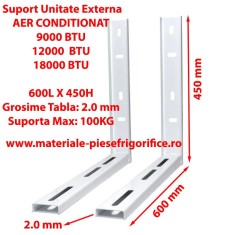 Set Console Metalice Fixe, Suporti Aer Conditionat, 600L x 450H, 2mm , 9000,