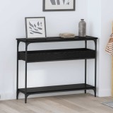 vidaXL Masă de consolă Stejar negru 100 x 29 x 75 cm Lemn compozit 883524