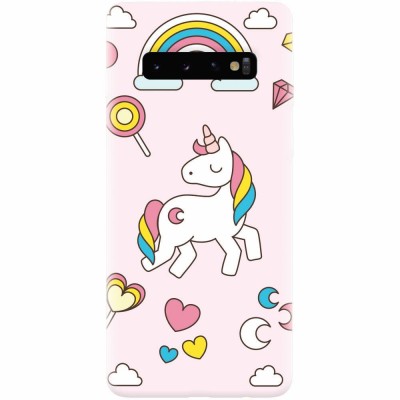 Husa silicon pentru Samsung Galaxy S10 Plus, Cute Unicorn foto