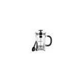 Infuzor ceai din sticla si inox,cu presa si lingurita, 0.6L, Kinghoff
