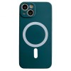 Husa magsafe pentru apple iphone 12, silicon, protectie pentru camera, magnetica, incarcare wireless, flippy, verde