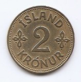 Islanda 2 Kronur 1940 - Christian X, Bronz aluminiu. 28mm, KM-4