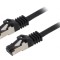 Cablu Patch Cord S/FTP Cat 8.1 Cupru LSZH Negru 20m