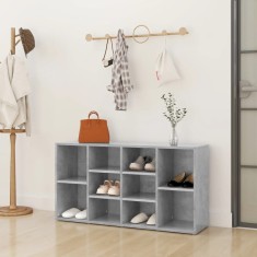 vidaXL Banchetă pantofar, gri beton, 103x30x55 cm, lemn prelucrat