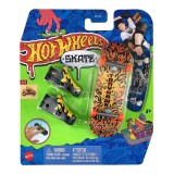 Set mini placa skateboard cu pantofi, Hot Wheels, Tony Hawk, Moon Howler, HVJ84