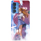 Husa compatibila cu Motorola Moto G51 5G model EVA Unit 02 Asuka Evangelion, Silicon, TPU, Viceversa, Transparent, Carcasa