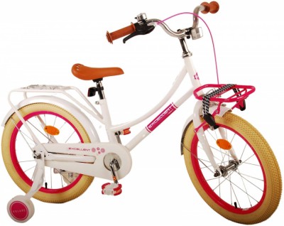 Bicicleta pentru fete Volare Excellent, 18 inch, culoare alb, frana de mana fata... Cod:21779 foto