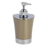 Dispenser Săpun Plastic 280 Ml Conic &ndash; Greige / Argintiu