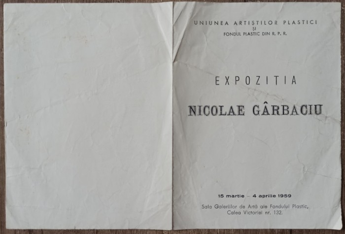 Expozitia Nicolae Garbaciu 1959