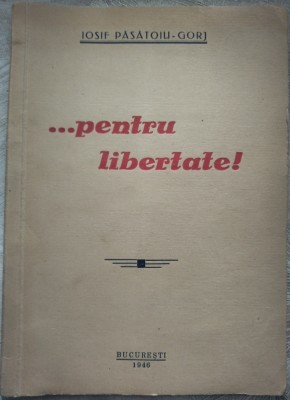 IOSIF PASATOIU-GORJ: ...PENTRU LIBERTATE (1946) [pref.TUDOR TEODORESCU-BRANISTE] foto