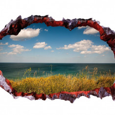 Sticker decorativ, gaura in perete 3D, Ocean, 85 cm, 163STK-1