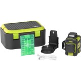 Nivela laser, verde, 360&deg;, 3x3D, cu acumulator 3.7V Li-ion, 4200 mAh, incarcator, geanta, placa tinta, 50 m, Strend Pro