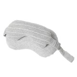 Masca de dormit, flippy, 2 in 1, cu tetiera, din particule de spuma si bumbac, gri deschis