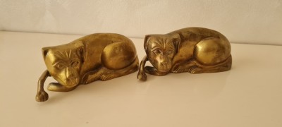 Bibelou, statuete din bronz, catei foto