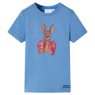 Tricou pentru copii cu m&amp;acirc;neci scurte, albastru mediu, 116 foto