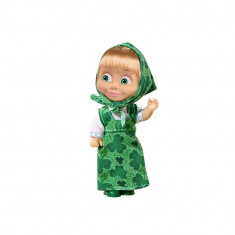 Papusa Simba Masha and the Bear 12 cm Masha in rochie verde foto