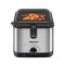 Friteuza Electrica HALEY, 1000 W, Capacitate 2.5 L, Design Argintiu Elegant, Control Precis al Temperaturii