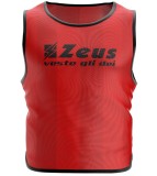 Vestă Departajare Fotbal Zeus Promo Junior Roșu - Maiou Antrenament Copii, Poliester