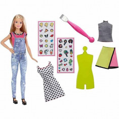 Jucarie Papusa Barbie D.i.Y Emoji Style DYN93 Mattel foto