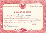 QW13 11 - 1952 - diploma - clasa 3 - Scoala de 7 ani nr 1 fete - Craiova