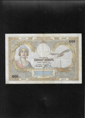 Iugoslavia Yugoslavia 1000 dinari dinara 1931 seria0119 foto