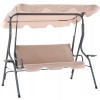 Leagan balansoar gradina Sersimo Cancun, 3 locuri, 220kg, bej inchis Household NewTrend