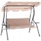 Leagan balansoar gradina Sersimo Cancun, 3 locuri, 220kg, bej inchis Household NewTrend