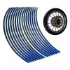 Set 16 ornamente Reflectorizante pentru jante auto, moto, culoare Albastra FAVLine Selection, Oem