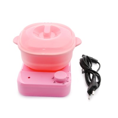Wax Warmer topitor de ceară din silicon, cu suport, culoare roz foto