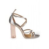 Sandale Mihai Albu din piele Silver Ice