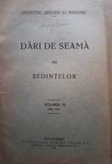 Dari de seama ale sedintelor, vol. IX (Editia: 1926) foto