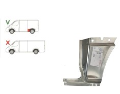 Segment aripa spate Mercedes Vito/ Viano (W639), 01.2003-10.2010, partea Stanga, Klokkerholm, inferior, spre fata, usa culisanta, scurt